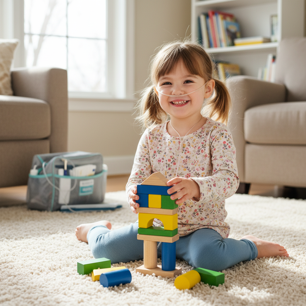 Child engaged in play activity