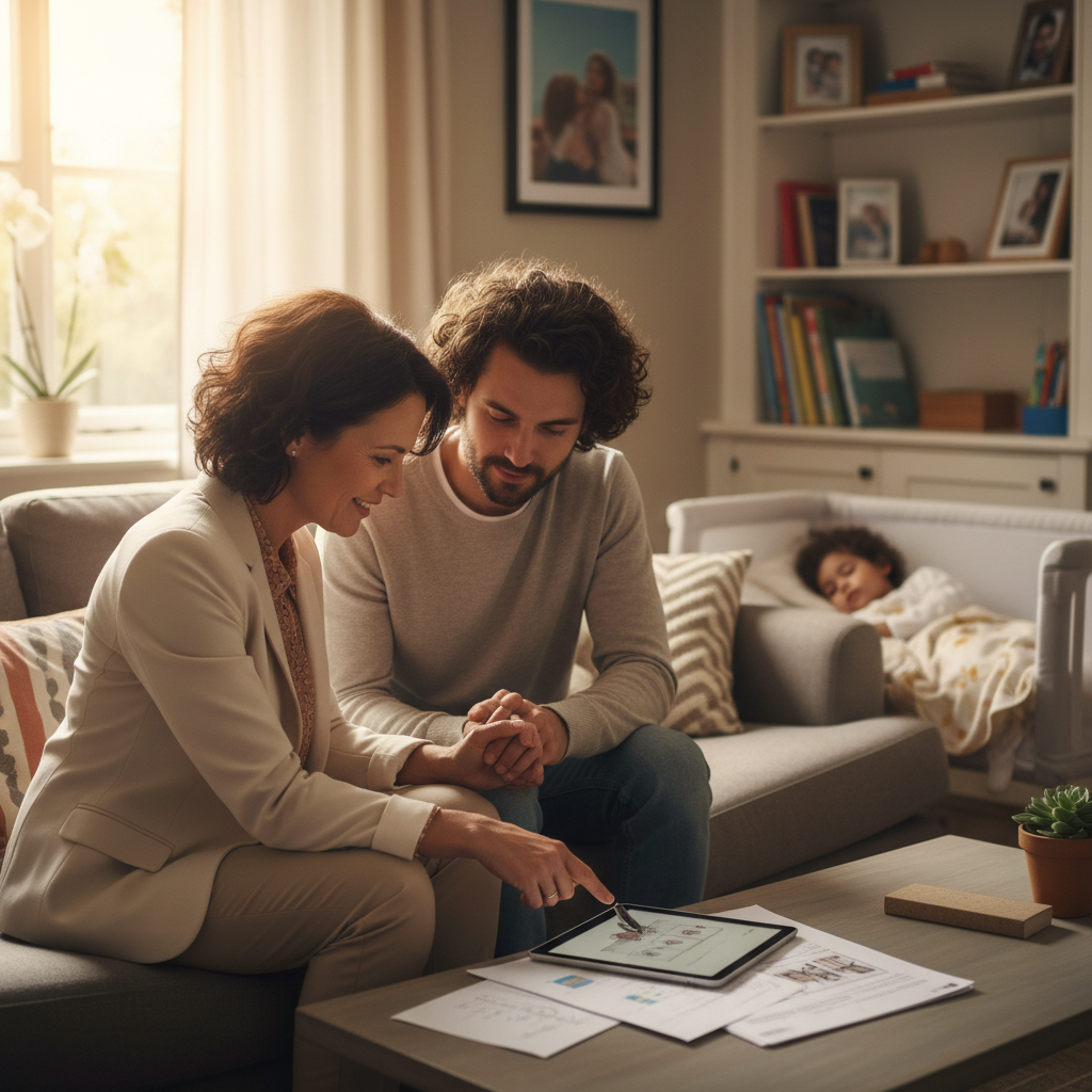 Family consultation with pediatric clinician