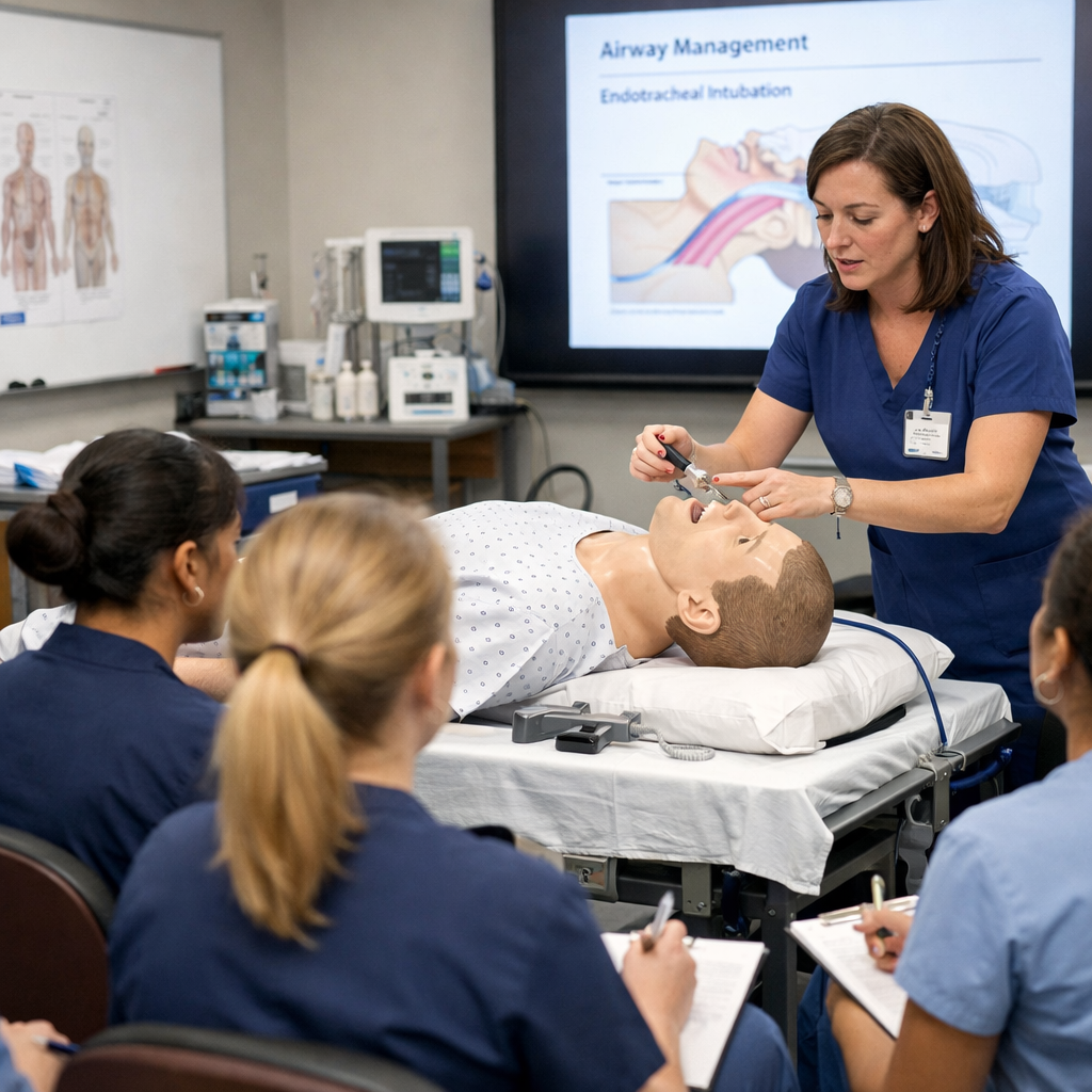 Pediatric nurse training session